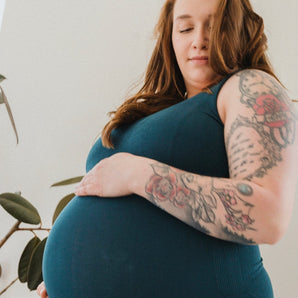 Justaucorps bretelles larges bleu teal - Bébé LoupLait de Poule