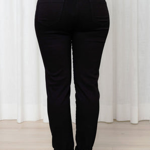 Pantalon extensible twill noir - Bébé LoupRose maternité