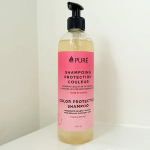 Shampoing protège couleur poire et cerise 475 ml - Bébé LoupTotal fabrication