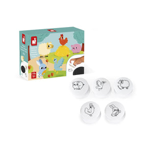 Stampinoo Ferme 5 tampons - Bébé LoupJanod