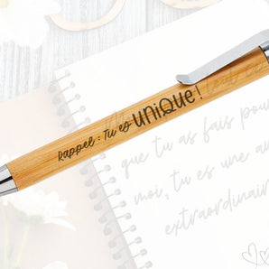 Stylo Tu es unique - Bébé LoupBe Love