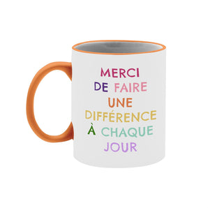Tasse Merci de faire chaque jour une différence - Bébé LoupTraimex