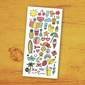 Tatouage temporaire Doodles d'été - Bébé LoupPico tatouages temporaires