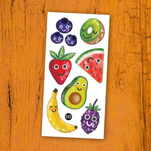Tatouage temporaire Fruits en folie - Bébé LoupPico