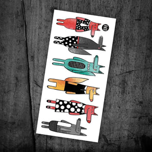 Tatouage temporaire Loups chics - Bébé LoupPico tatouages temporaires