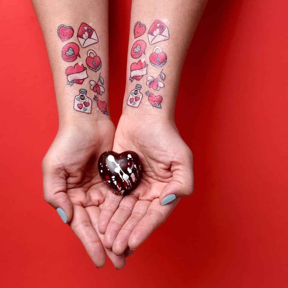 Tatouage temporaire St-Valentin - Bébé LoupPico tatouages temporaires