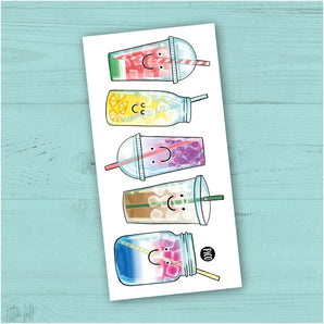 Tatouages temporaires breuvages rafraîchissants - Bébé LoupPico tatouages temporaires